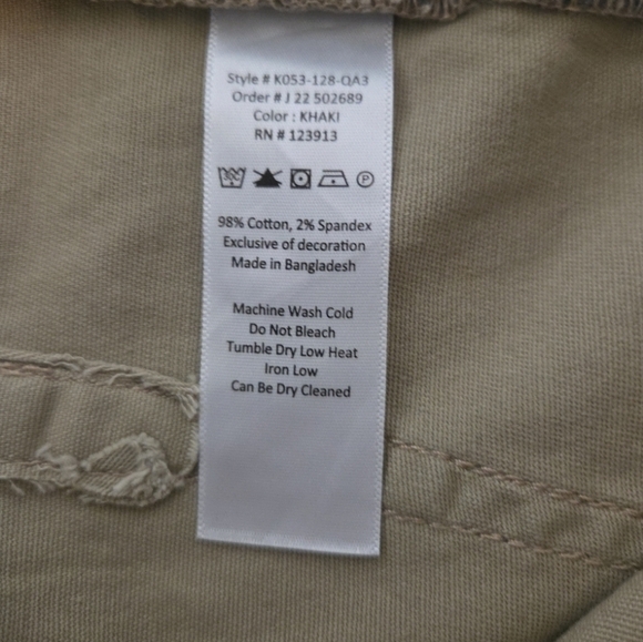 NEW JACHS NEW YORK Straight Fit 5 Pocket Pants in Khaki Size 40x32 - Picture 9 of 9